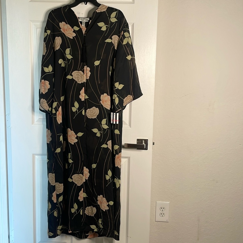 NWT Vintage Valentino Intimo floral zip up robe